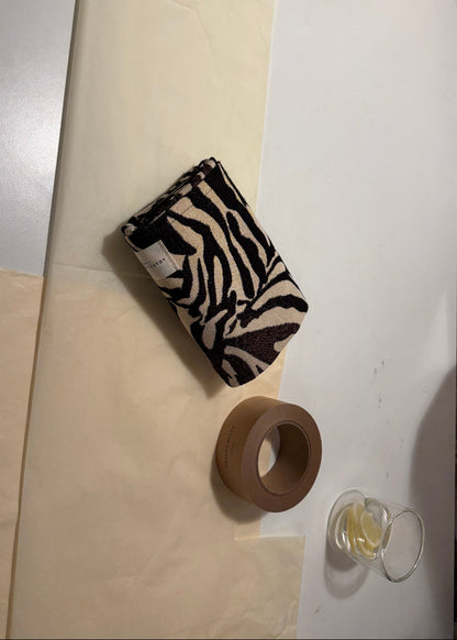 Black and white zebra print cushion cover for sofa or home décor
