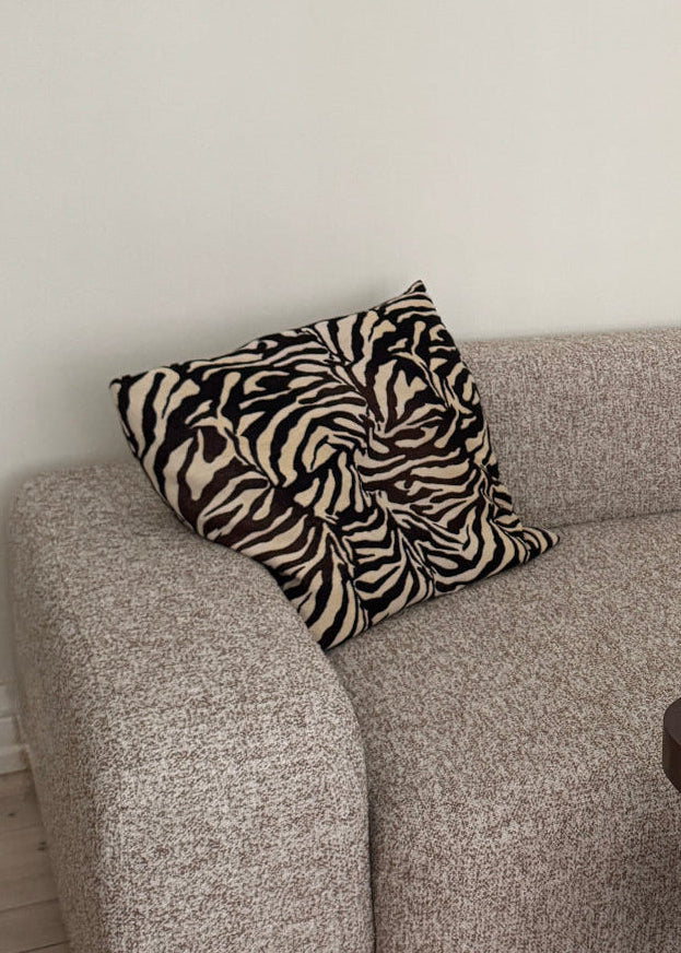 Black and white zebra print cushion cover for sofa or home décor
