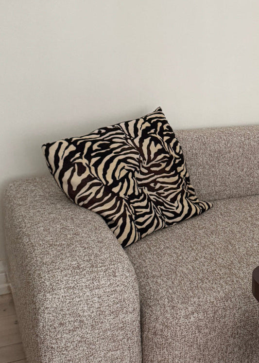 Black and white zebra print cushion cover for sofa or home décor